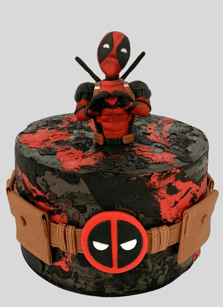 Appealing Deadpool Cake