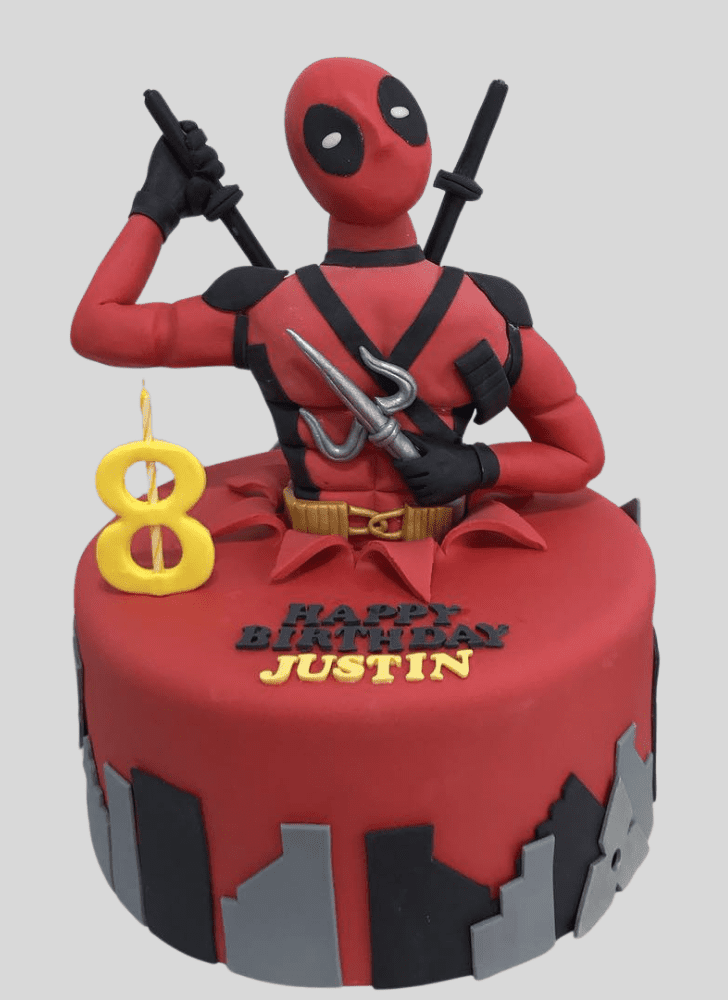 Beauteous Deadpool Cake