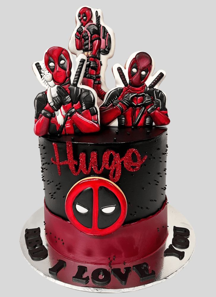 Delicate Deadpool Cake