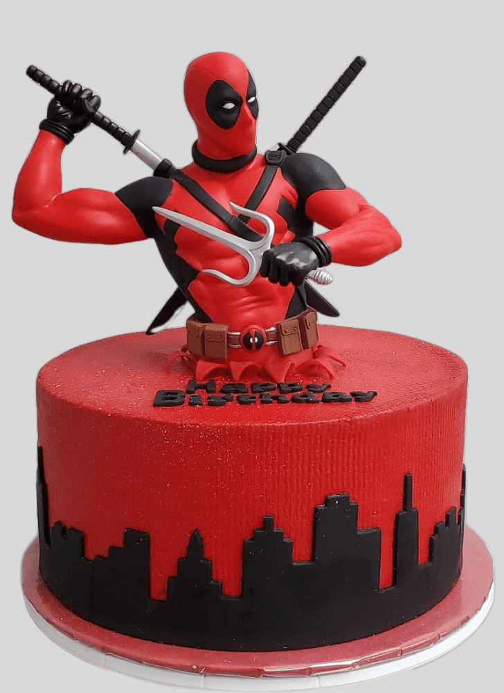 Mesmeric Deadpool Cake