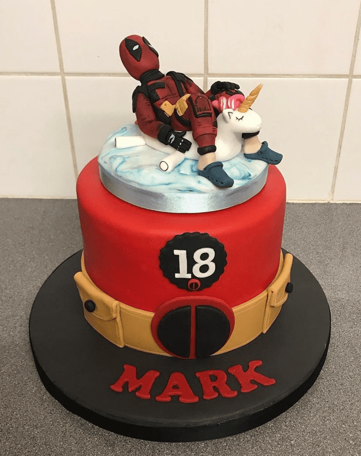 Appealing Deadpool Cake