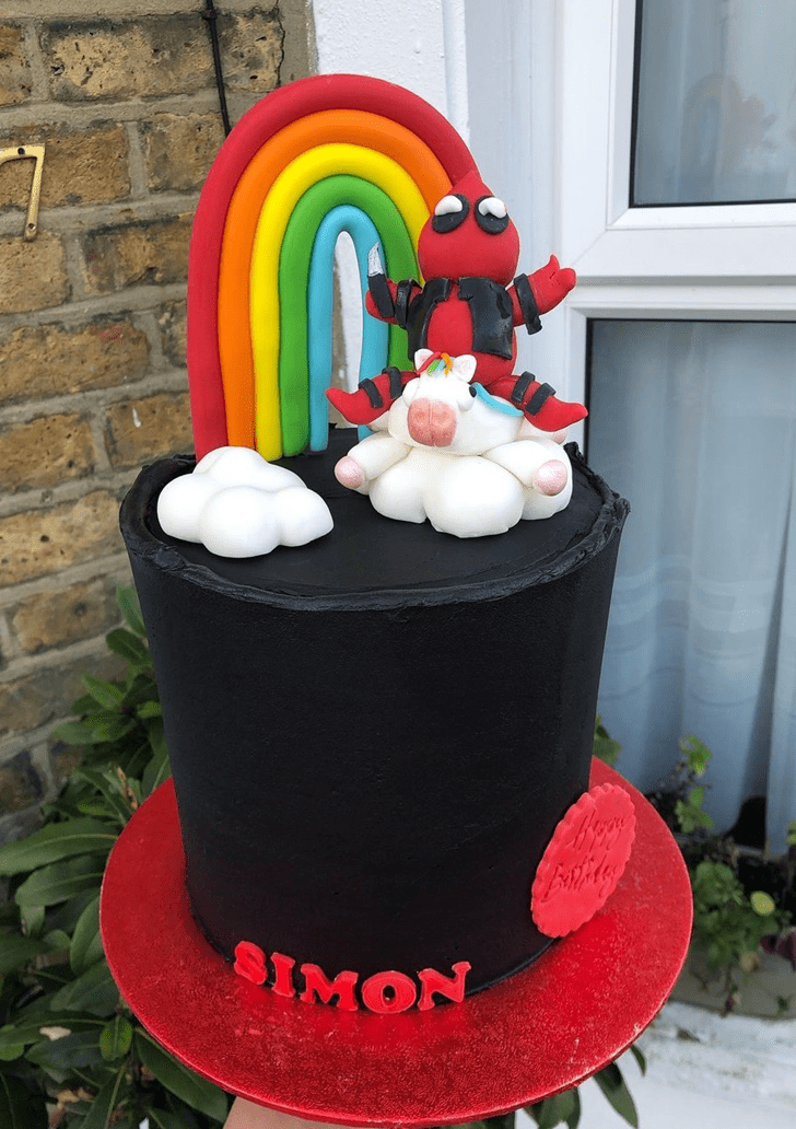 Pretty Deadpool Cake
