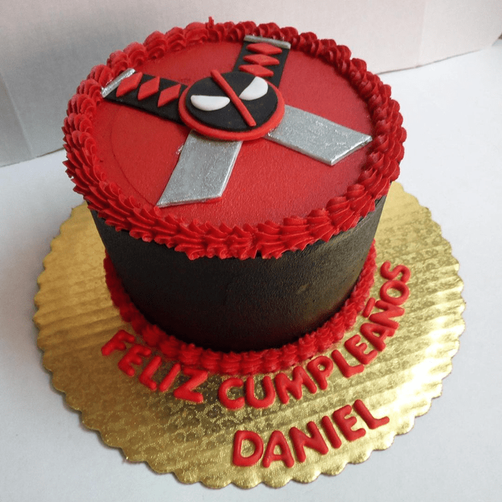 Shapely Deadpool Cake