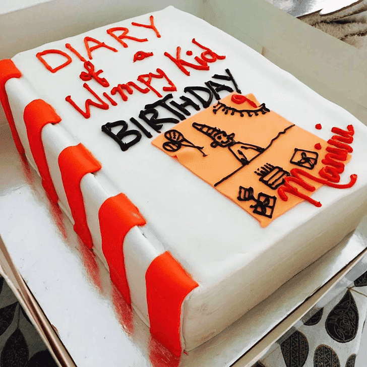 Wonderful Diary of a Wimpy Kid Cake Design