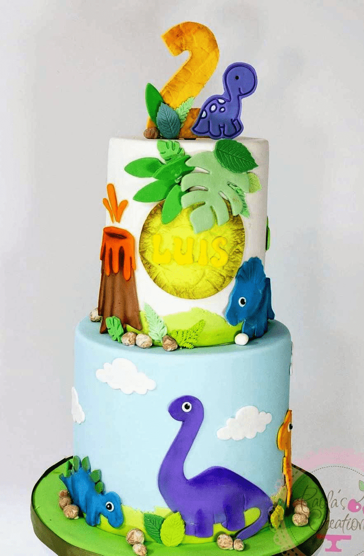 Delicate Dinosaur Cake