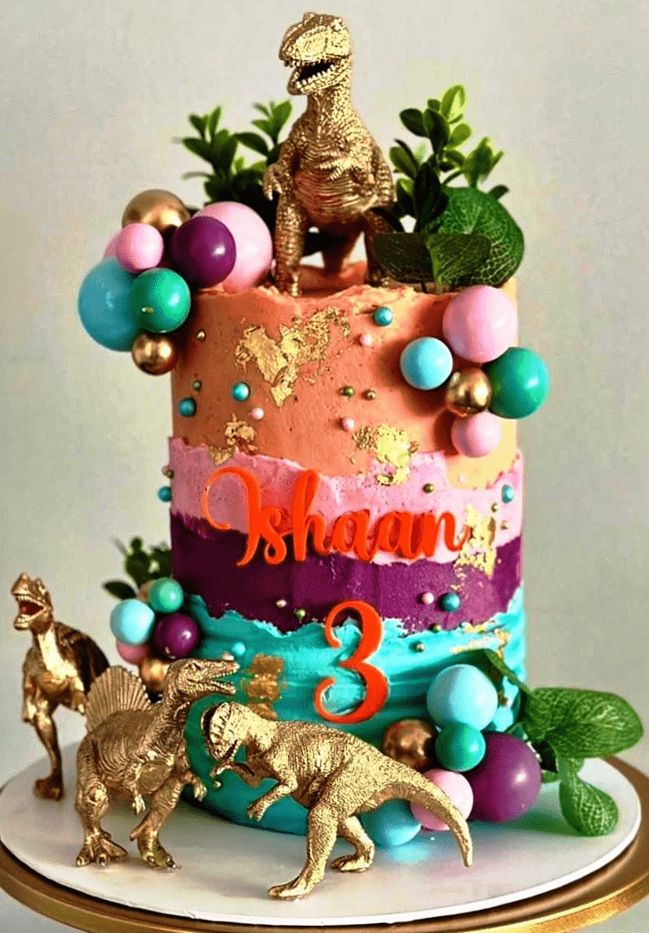 Pleasing Dinosaur Cake