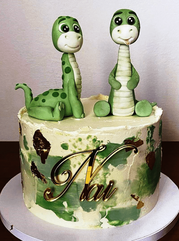 Shapely Dinosaur Cake