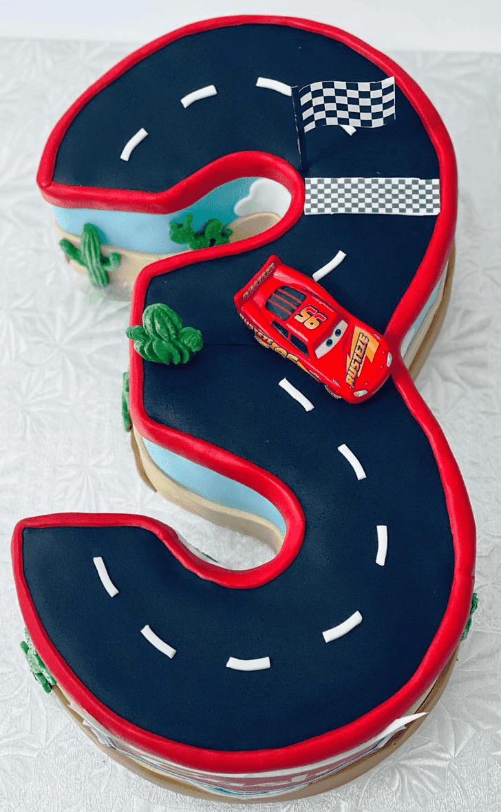 Comely Disney Car Cake