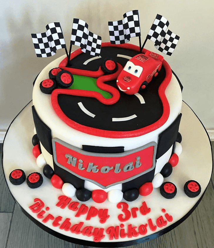 Elegant Disney Car Cake