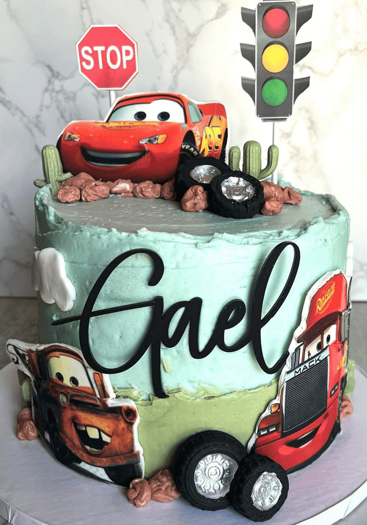 Excellent Disney Car Cake