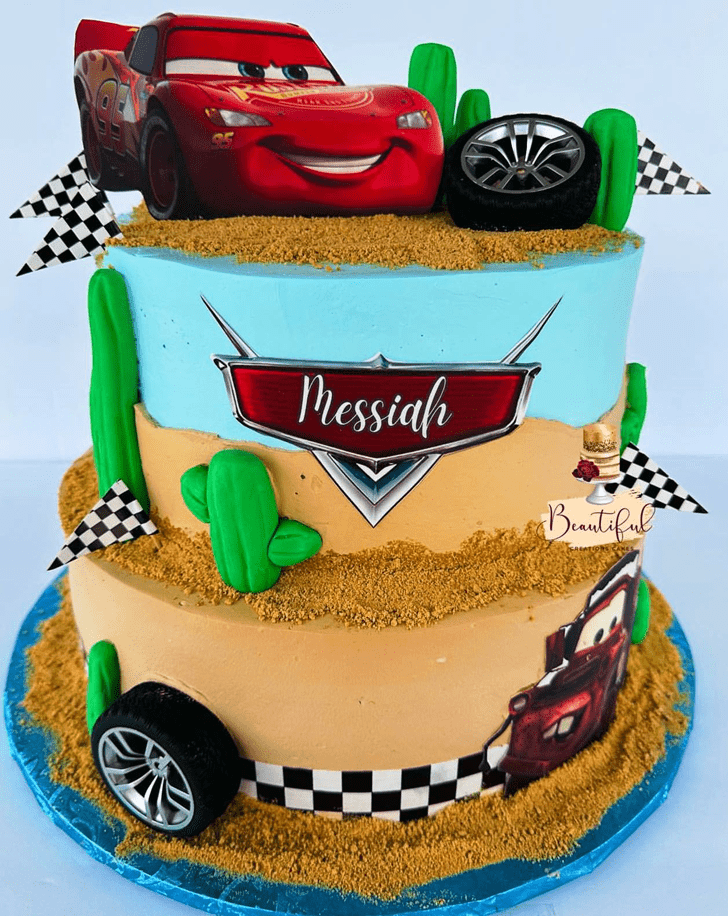 Exquisite Disney Car Cake