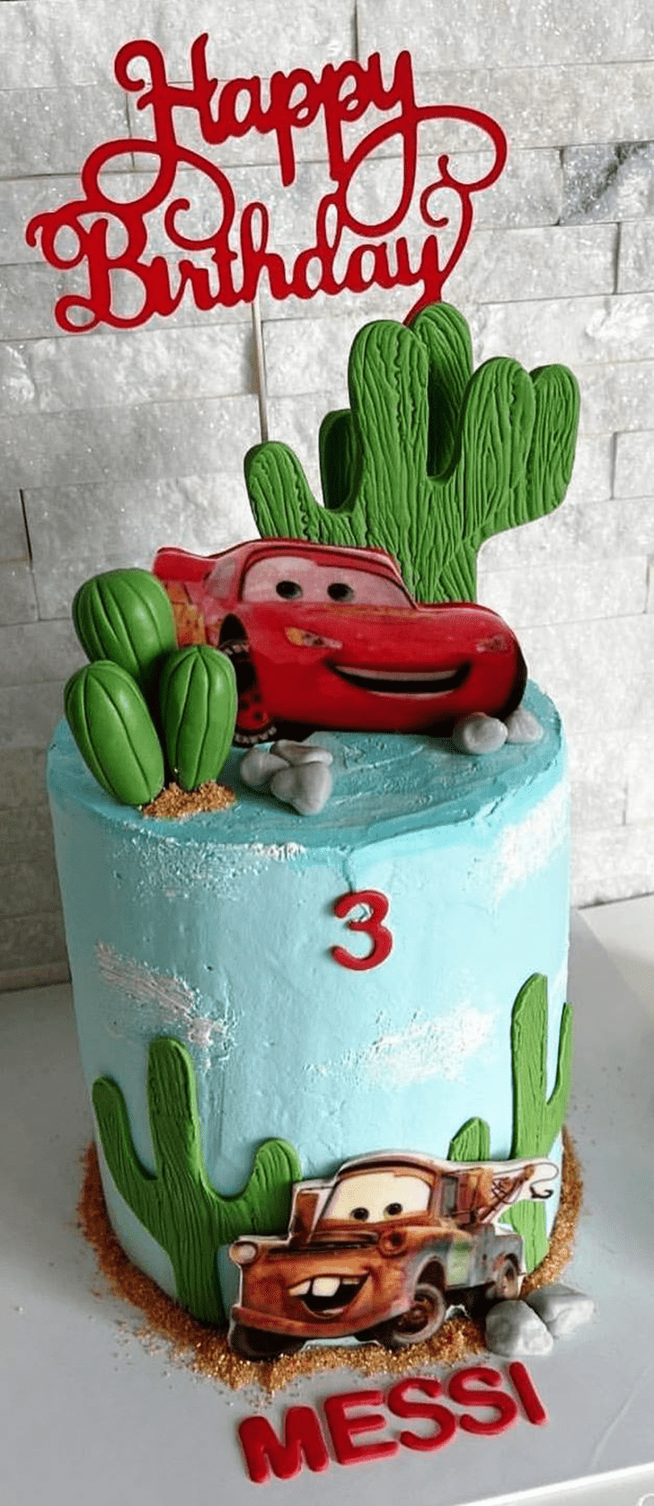 Handsome Disney Car Cake