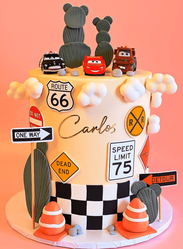 Mesmeric Disney Car Cake