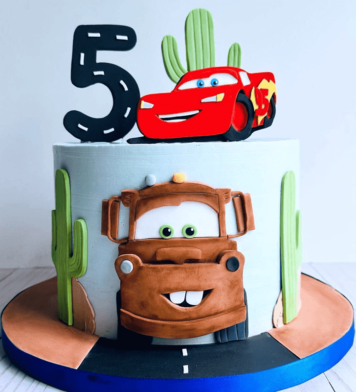 Pretty Disney Car Cake