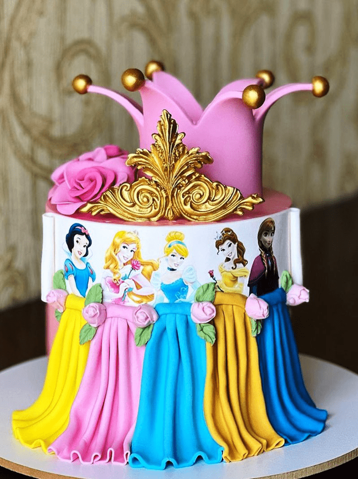 Resplendent Disney Princess Cake