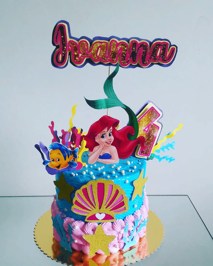 Elegant Disneys Ariel Cake