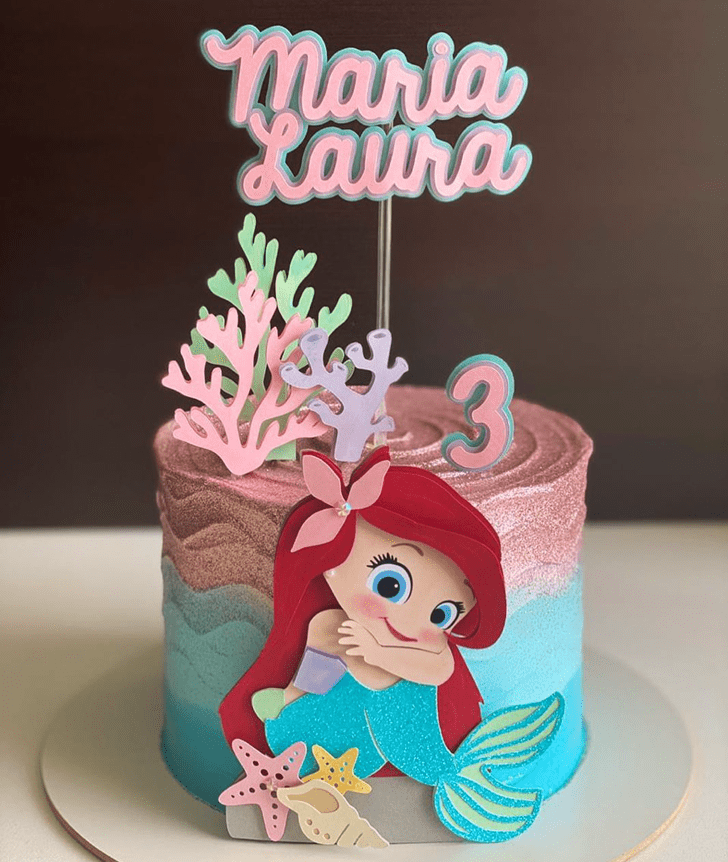 Refined Disneys Ariel Cake