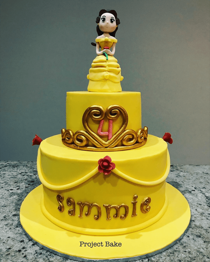Lovely Disneys Belle Cake Design