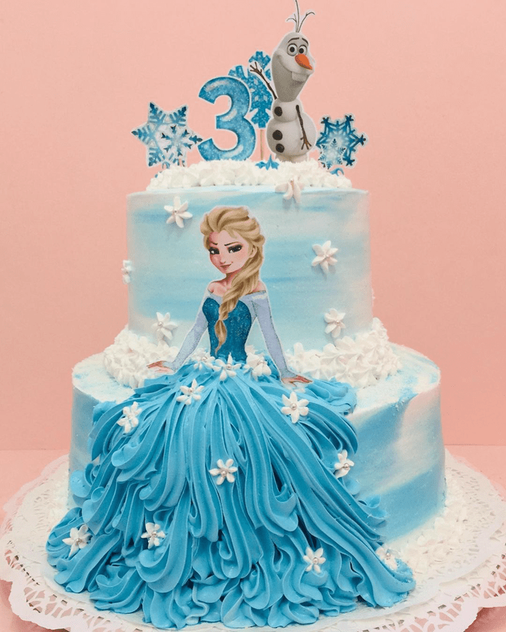 Elegant Disneys Elsa Cake