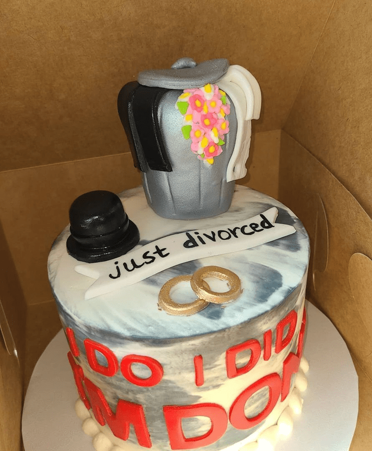 Lovely Divorce Cake Design