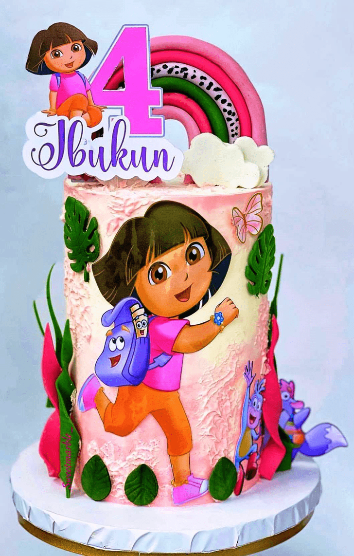Adorable Dora The Explorer Cake