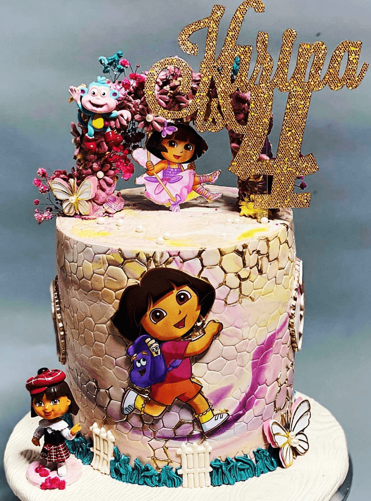 Beauteous Dora The Explorer Cake