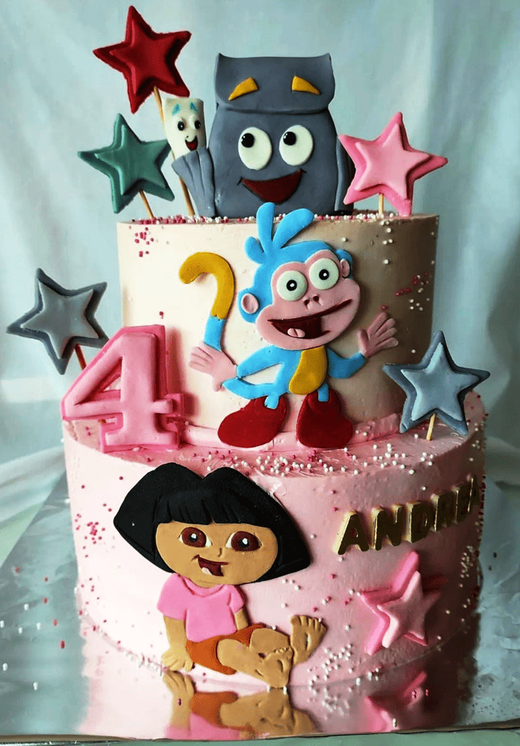 Cute Dora The Explorer Cake