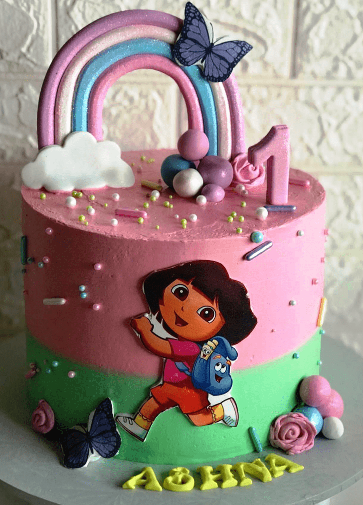 Dazzling Dora The Explorer Cake