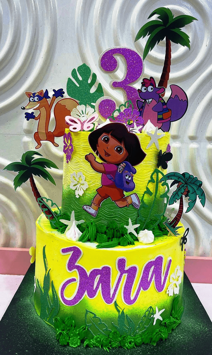 Elegant Dora The Explorer Cake