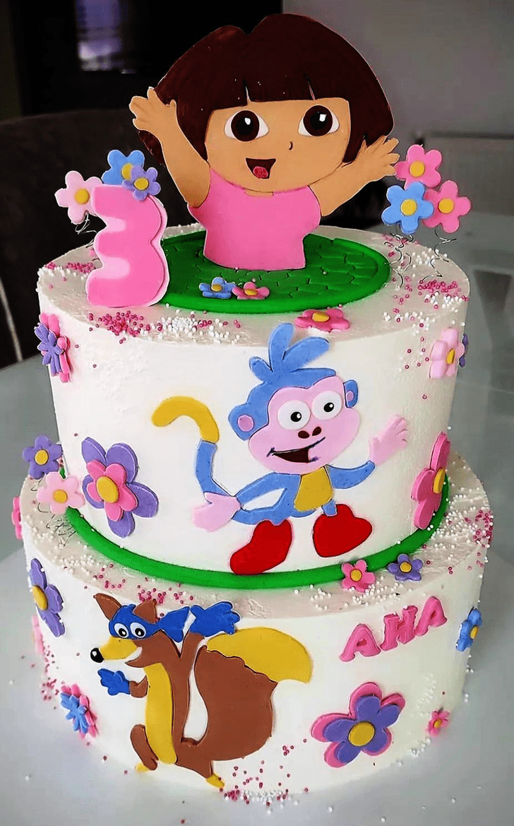 Pleasing Dora The Explorer Cake