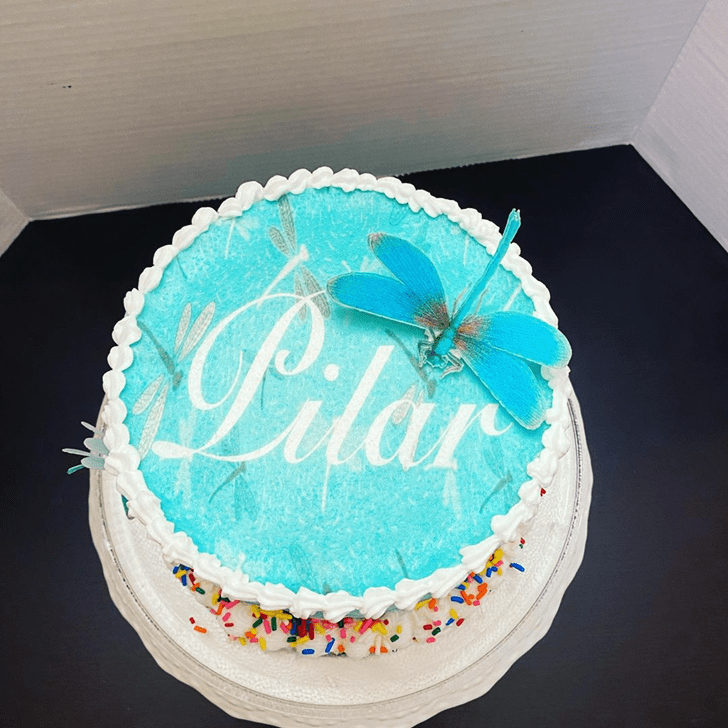Elegant Dragonfly Cake