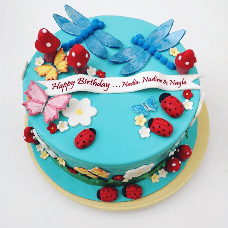 Enticing Dragonfly Cake