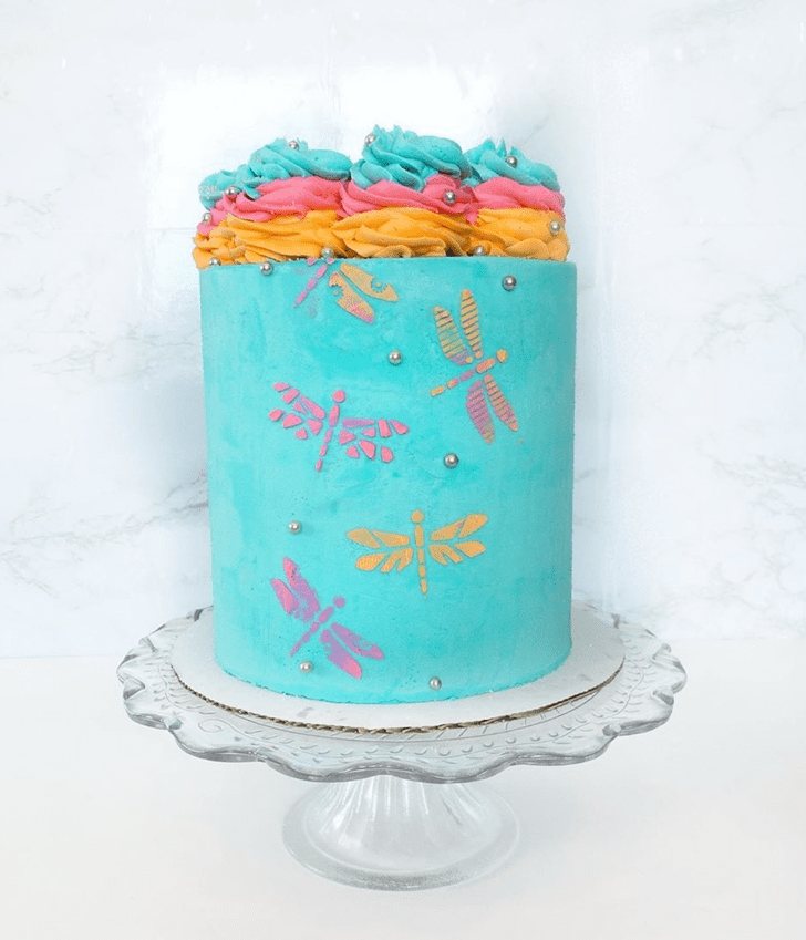 Wonderfulful Dragonfly Cake Design