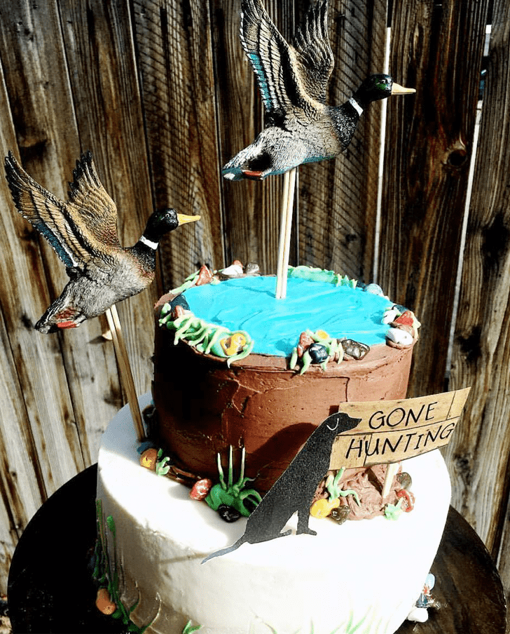 Captivating Duck Hunt Cake