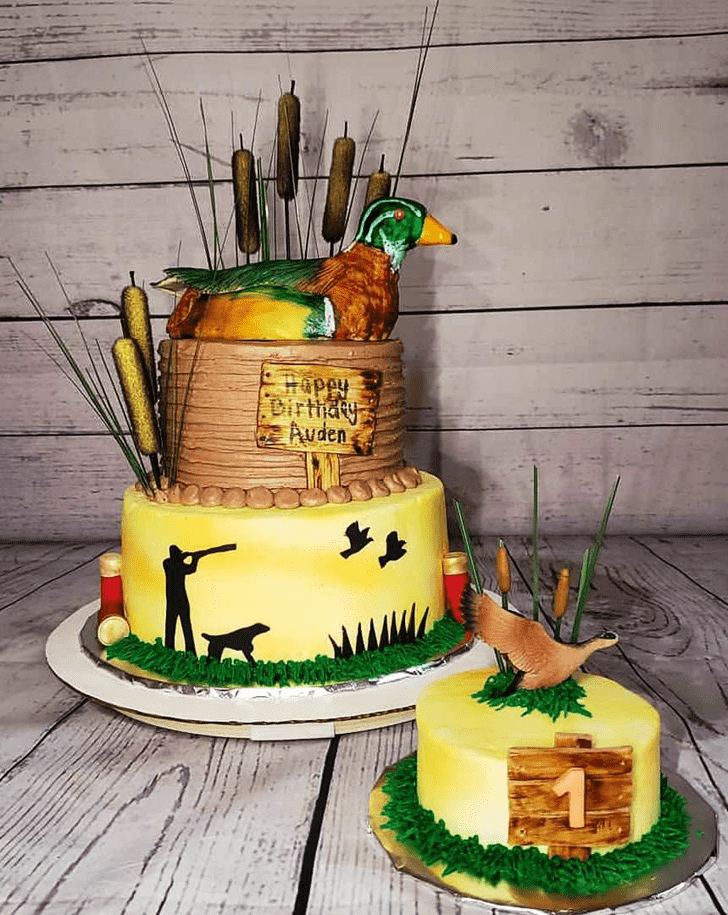 Cute Duck Hunt Cake