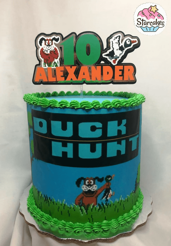Delicate Duck Hunt Cake
