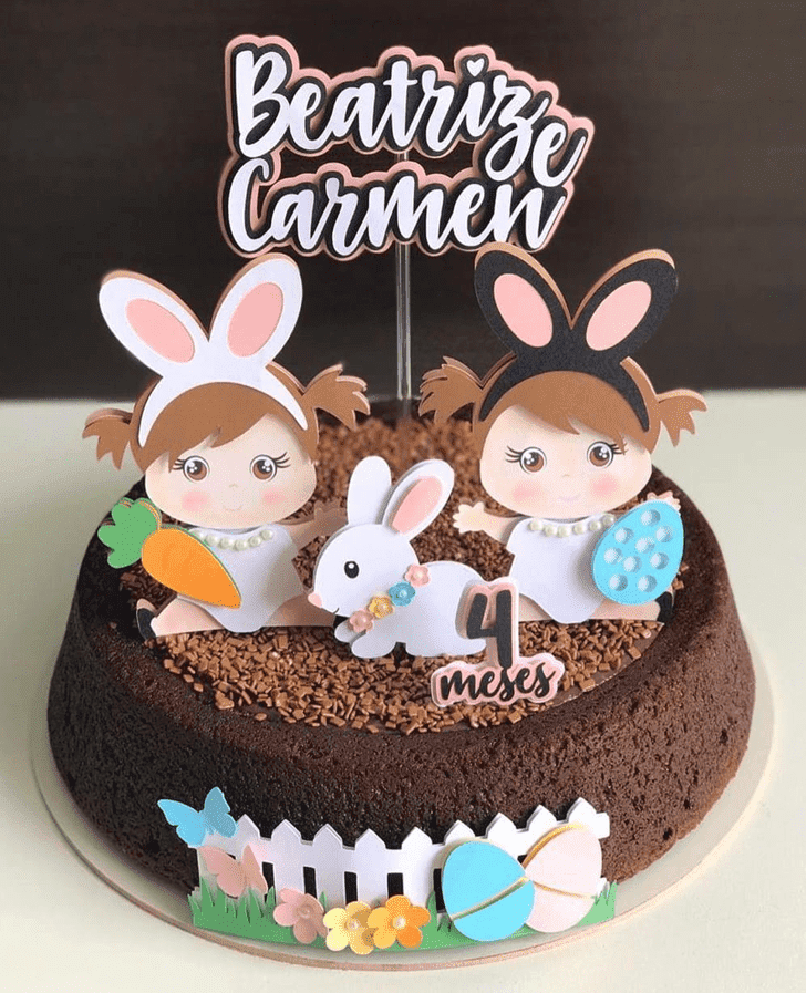 Pretty Easter Bunny Cake