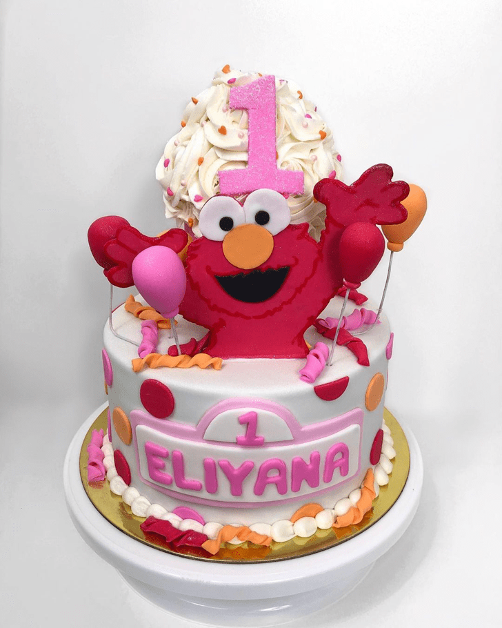 Elegant Elmo Cake