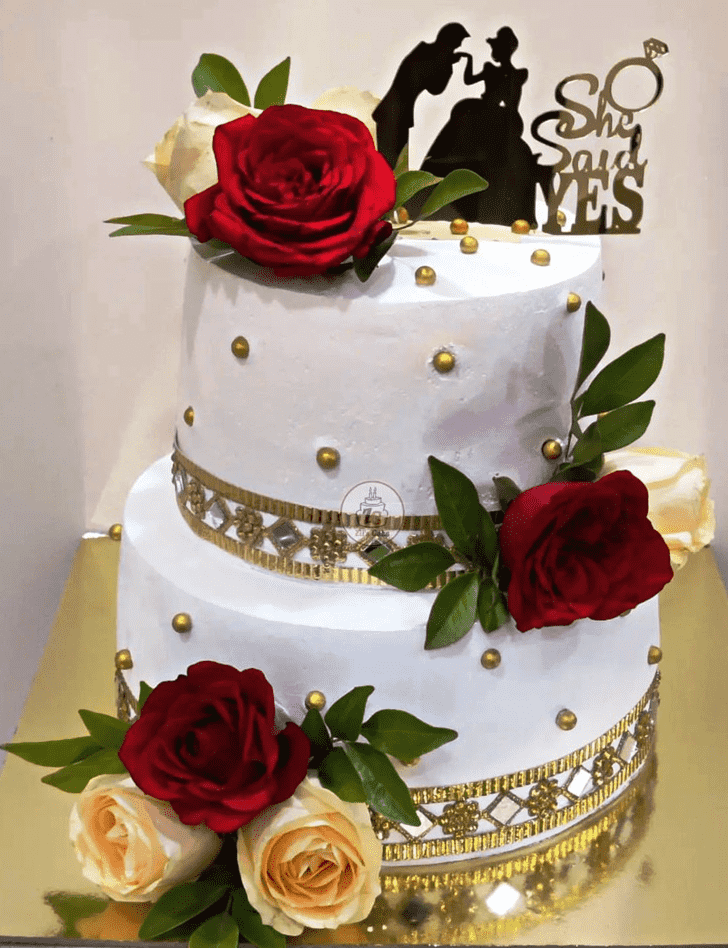 Admirable Engagement Cake Design