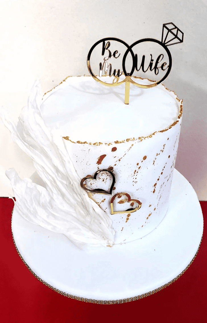 Angelic Engagement Cake