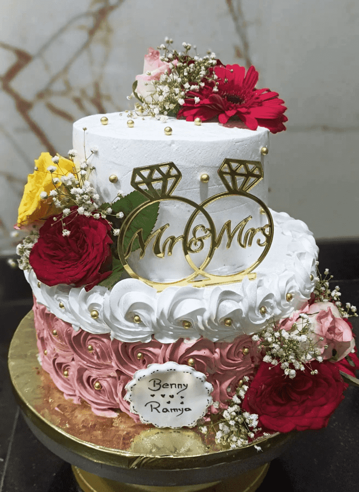 Divine Engagement Cake