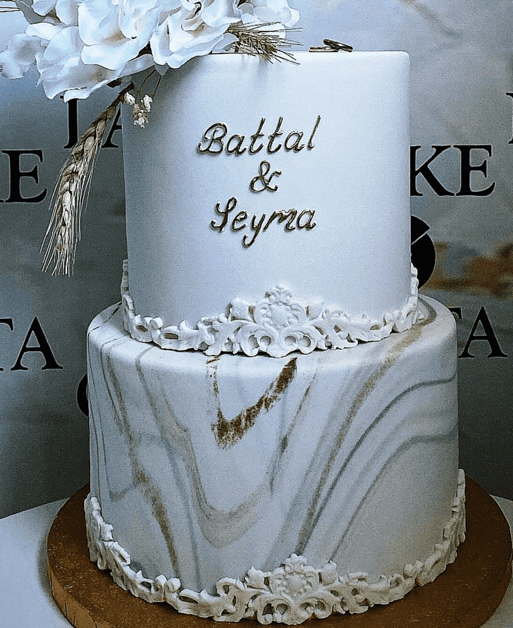 Elegant Engagement Cake