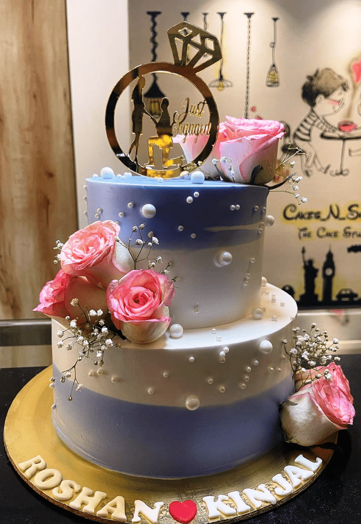 Exquisite Engagement Cake