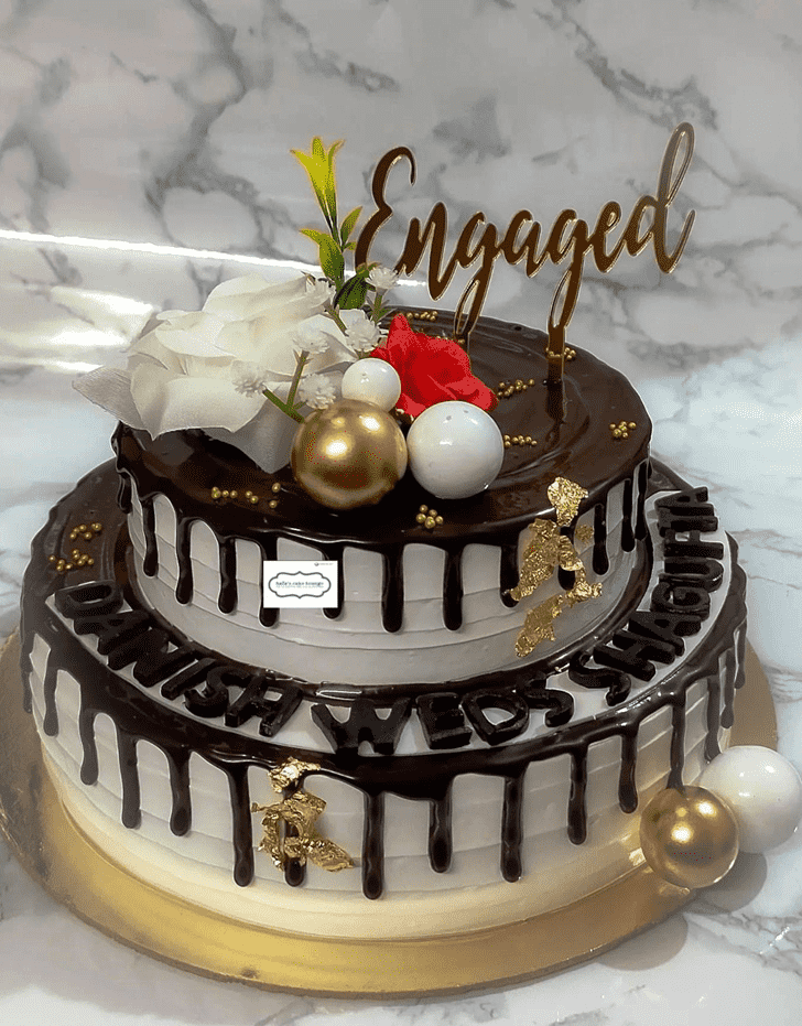 Radiant Engagement Cake
