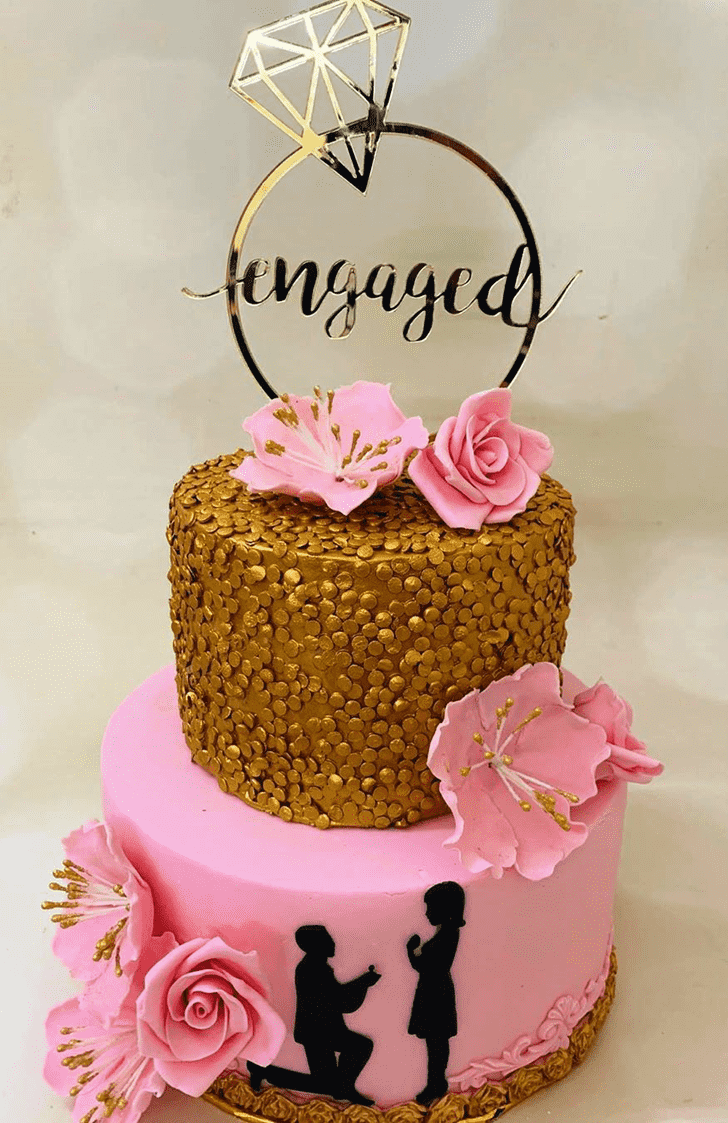 Superb Engagement Cake