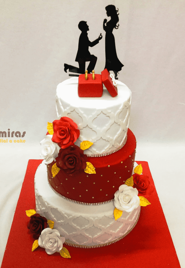 Wonderful Engagement Cake Design