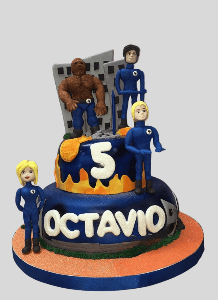 Delicate Fantastic Four Cake