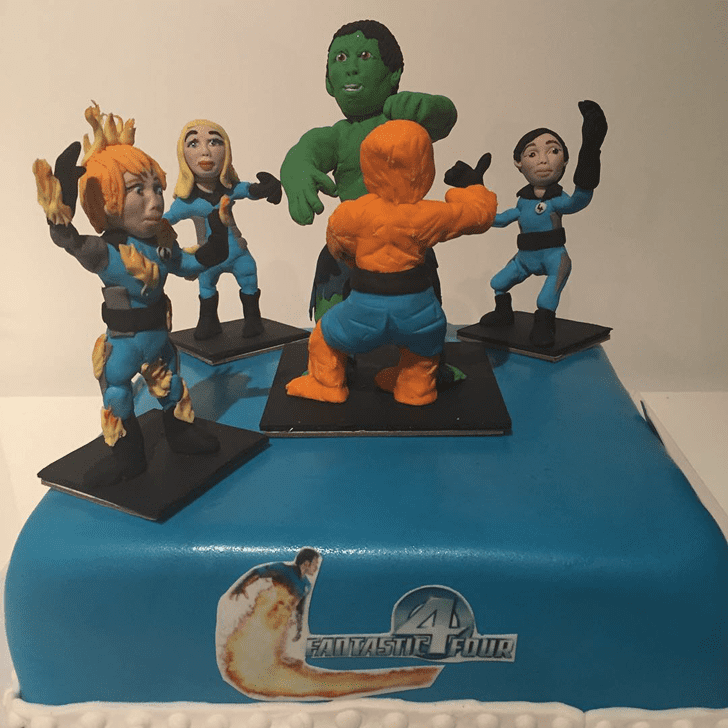 Admirable Fantastic Four Cake Design