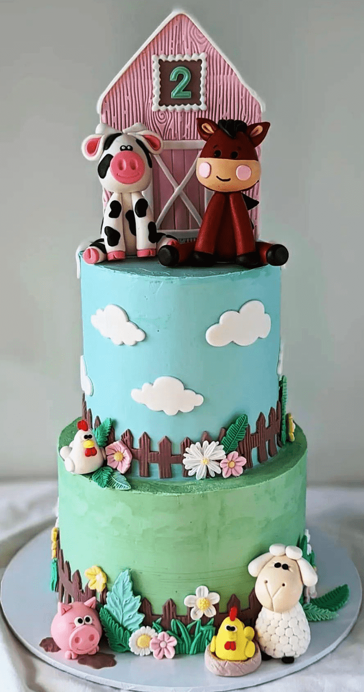 Cute Farm  Cake
