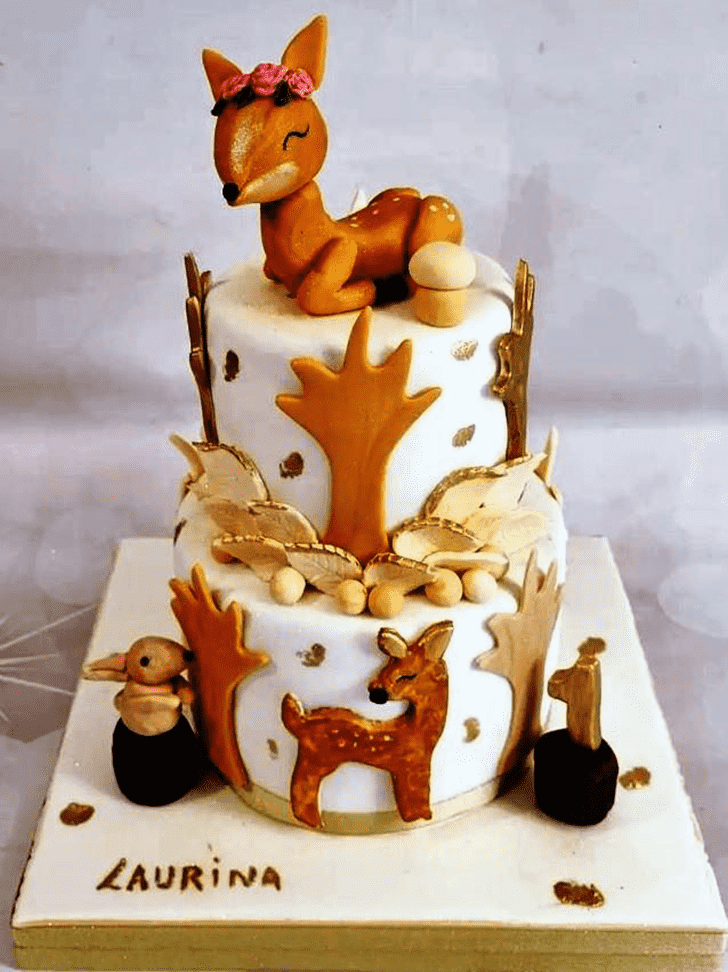 Inviting Fawn Cake